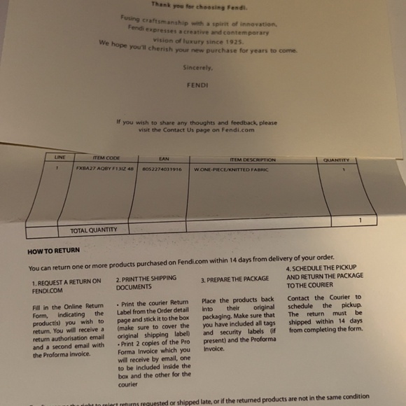 Fendi Reversible One Piece Swimsuit Women's - Picture 7 of 12